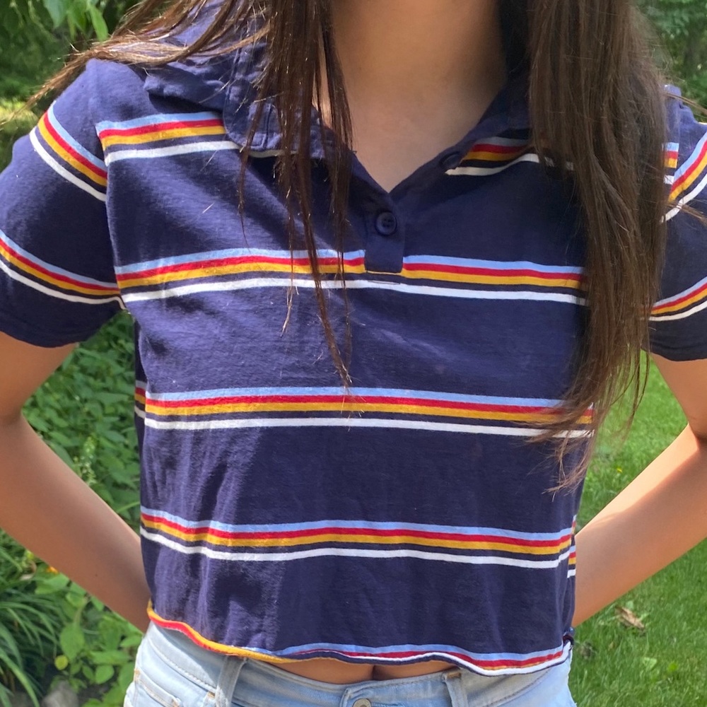 Pacsun cropped collared tee